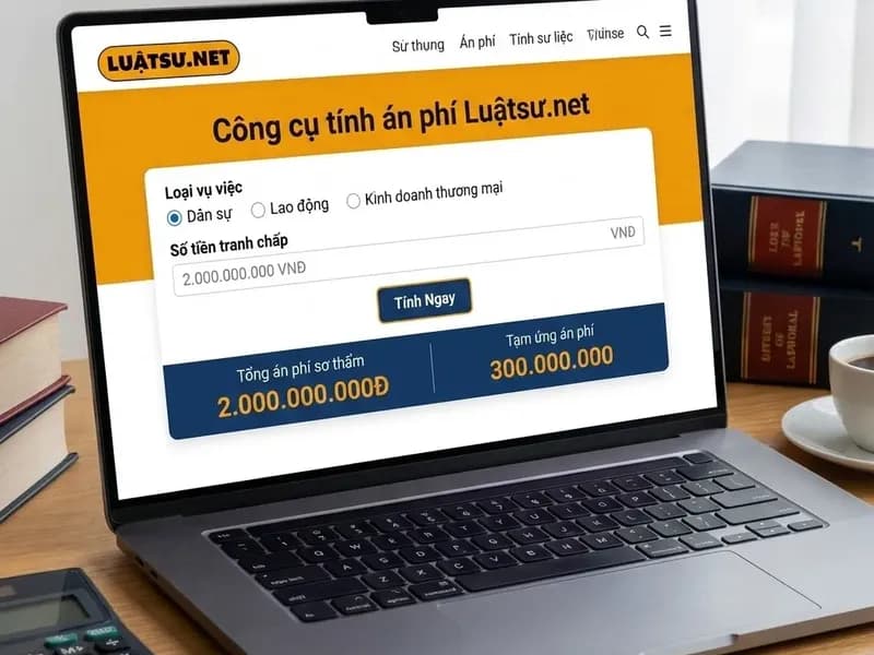 Công Cụ Tính Án Phí 2025: Dân Sự - Lao Động - Kinh Doanh Thương Mại