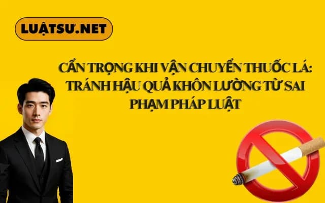 Cẩn Trọng Khi Vận Chuyển Thuốc Lá Tránh Hậu Quả Khôn Lường Từ Sai Phạm Pháp Luật
