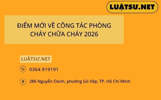 Điểm mới về công tác Phòng cháy chữa cháy 2026