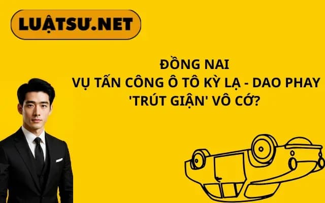 Đồng Nai Vụ tấn công ô tô kỳ lạ – Dao phay ‘trút giận’ vô cớ