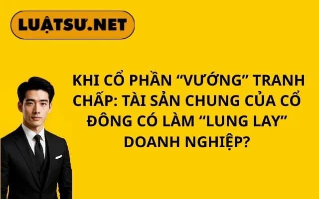 Khi cổ phần “vướng” tranh chấp Tài sản chung của cổ đông có làm “lung lay” doanh nghiệp