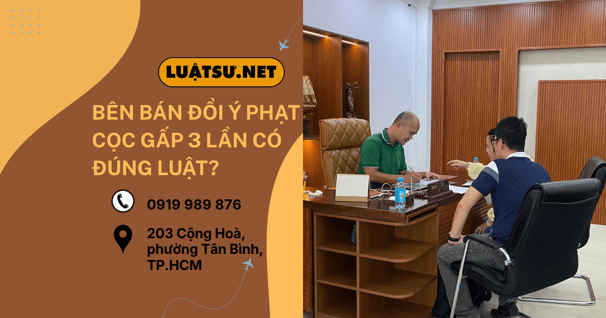 Ảnh đại diện Ls tư vấn phạt cọc gấp 3 lần có đúng luật?