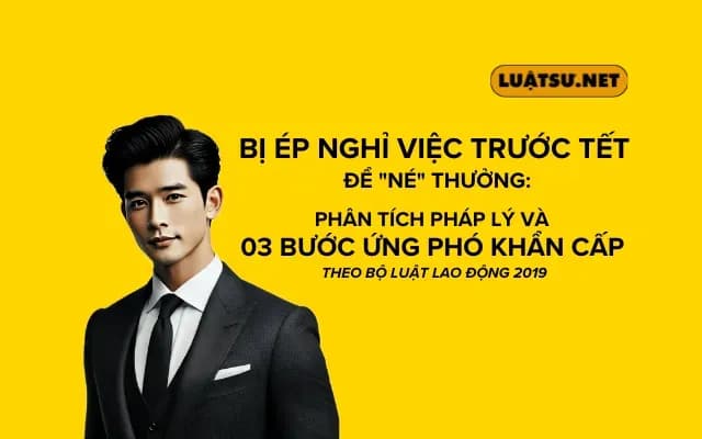 Bị ép nghỉ việc trước Tết để "né" thưởng: Phân tích pháp lý và 03 bước ứng phó khẩn cấp theo Bộ luật Lao động 2019