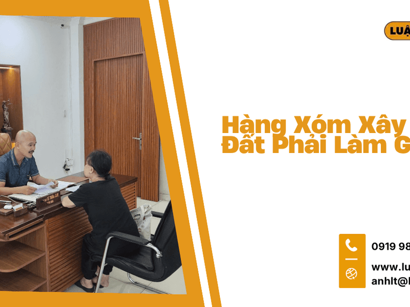 Hàng xóm xây lấn đất phải làm gì? Các bước xử lý từ thu thập chứng cứ, hòa giải, khởi kiện đến yêu cầu xử phạt hành chính theo quy định hiện hành.