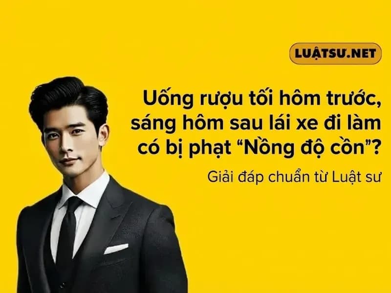 Uống rượu tối hôm trước, sáng hôm sau lái xe đi làm có bị phạt "Nồng độ cồn"?