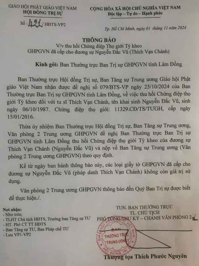 Thong bao tu bo tu cach tu si