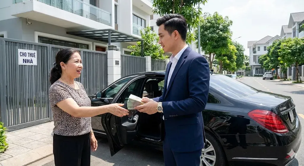 Kẻ lừa đảo đóng vai doanh nhân hào phóng đặt cọc tiền thuê nhà cao để lấy lòng tin nạn nhân