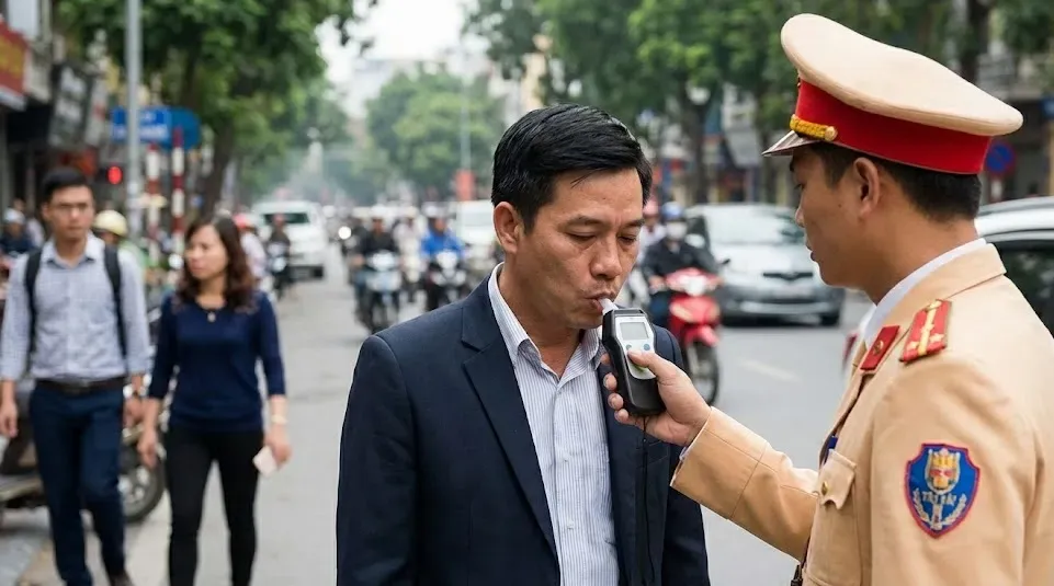 Uống rượu tối hôm trước, sáng hôm sau lái xe đi làm có bị phạt "Nồng độ cồn"?